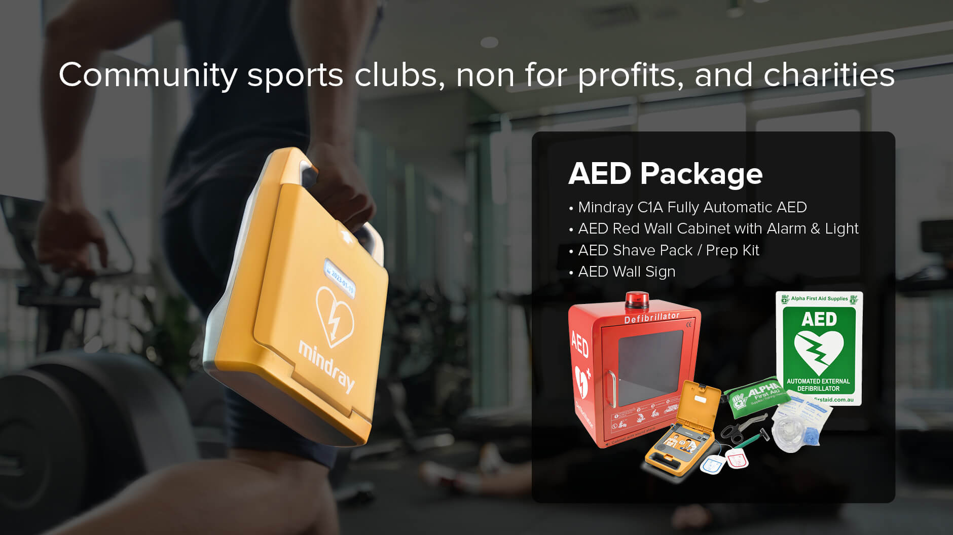 Community sports clubs, non for profits, and charities - AED Club Grant Package