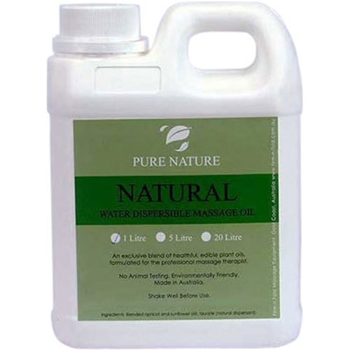 PURE NATURE WATER DISPERSIBLE MASSAGE OIL 1L **ORDER IN ONLY**